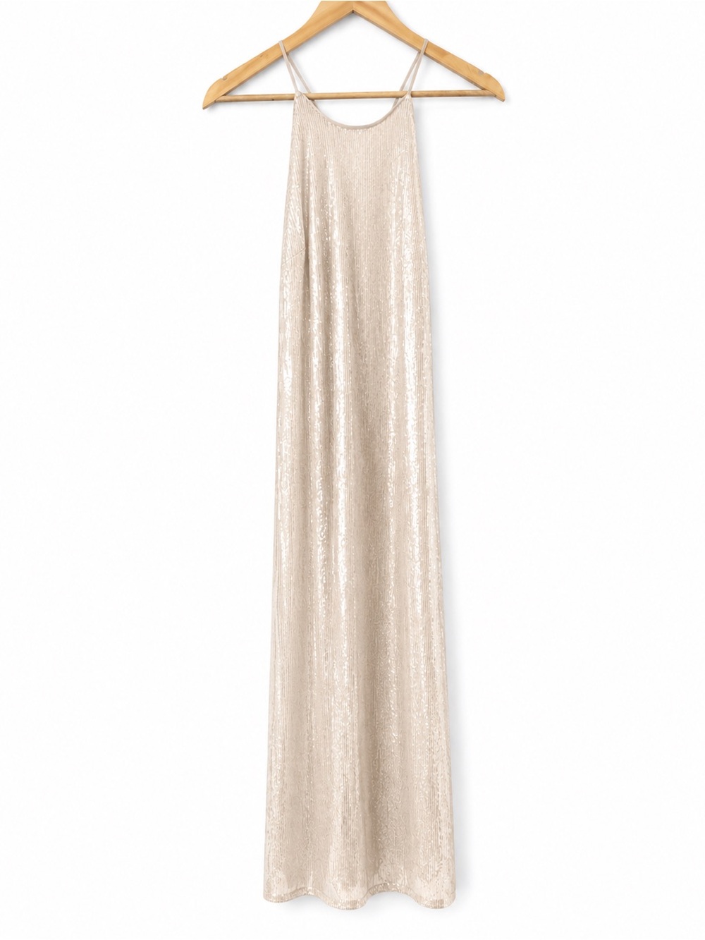 Tan sparkling maxi dress